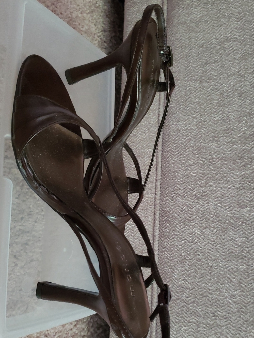 Maripe Dark Brown Strappy High Heel Sandals